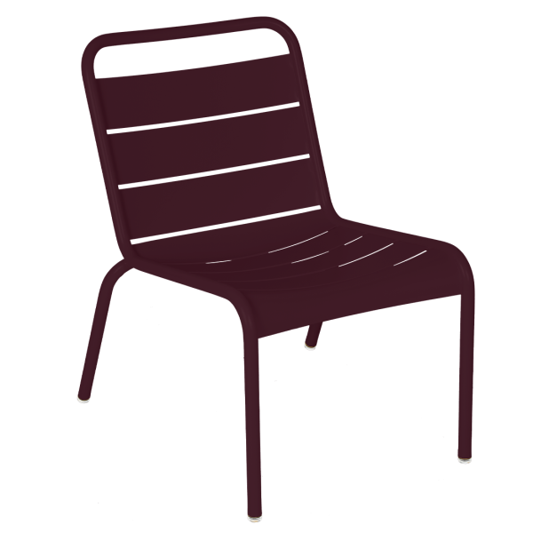 Luxembourg Outdoor Lounge Chair By Fermob in Black Cherry
