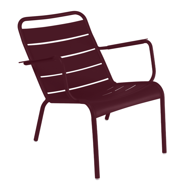 Luxembourg Outdoor Low Armchair By Fermob in Black Cherry