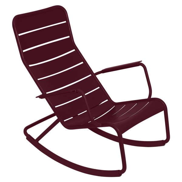 Luxembourg Outdoor Rocking Chair By Fermob in Black Cherry