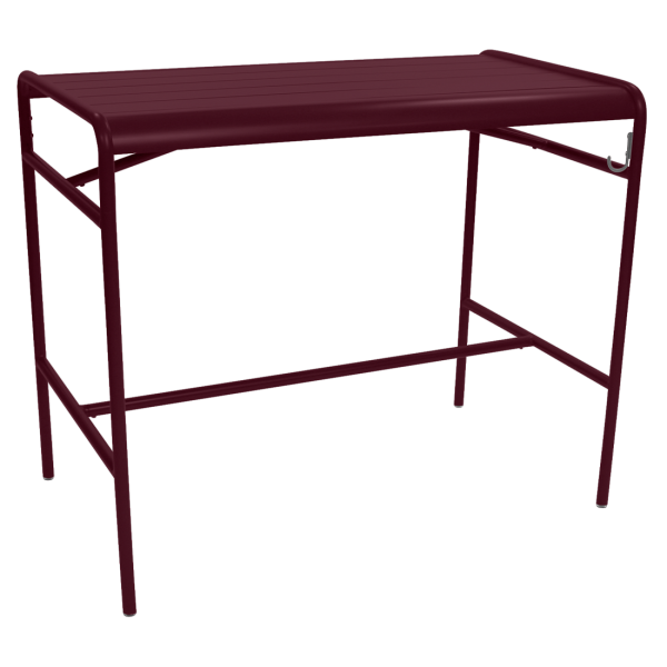 Luxembourg Outdoor High Table 126 x 73cm By Fermob in Black Cherry