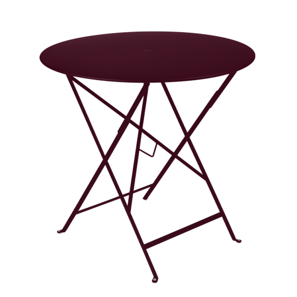 Bistro Outdoor Folding Table Round 77cm By Fermob in Black Cherry
