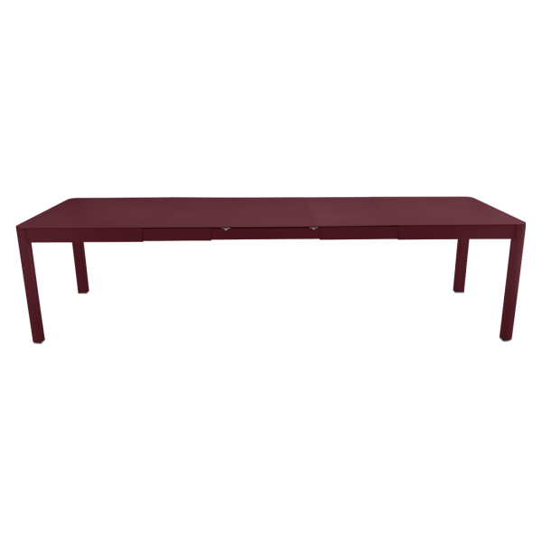 Ribambelle Outdoor Dining Table - 3 Extensions 149 to 299cm By Fermob in Black Cherry