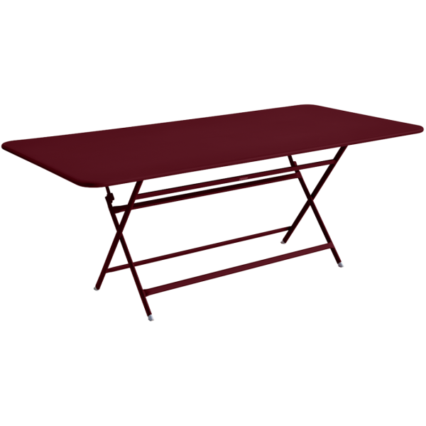 Caractere Large Folding Outdoor Dining Table 190 x 90cm By Fermob in Black Cherry