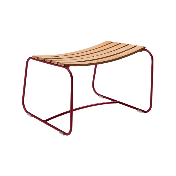 Surprising Outdoor Casual Footrest - Teak Slats By Fermob in Black Cherry