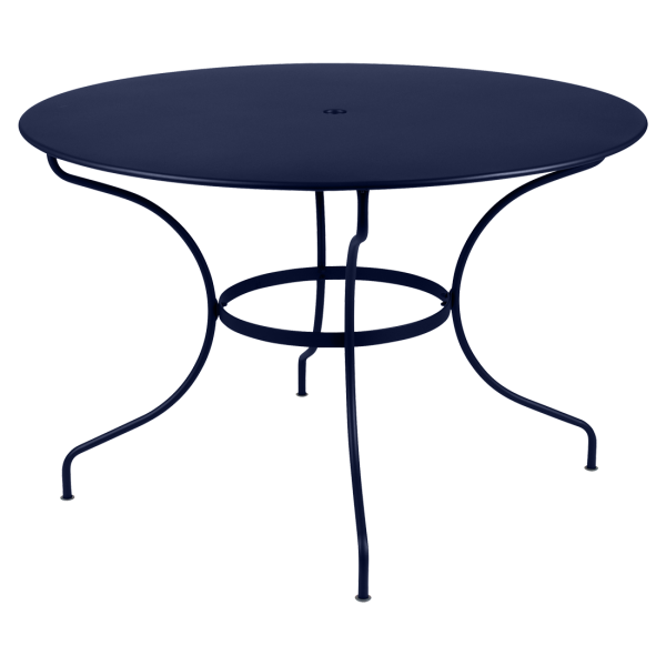 Opera+ Round Outdoor Dining Table 117cm By Fermob in Deep Blue