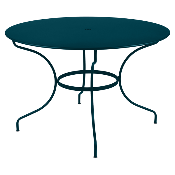 Opera+ Round Outdoor Dining Table 117cm By Fermob in Acapulco Blue