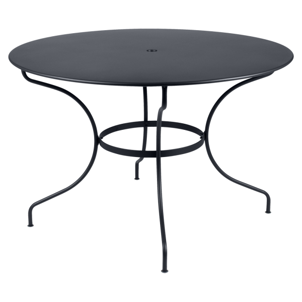 Opera+ Round Outdoor Dining Table 117cm By Fermob in Anthracite
