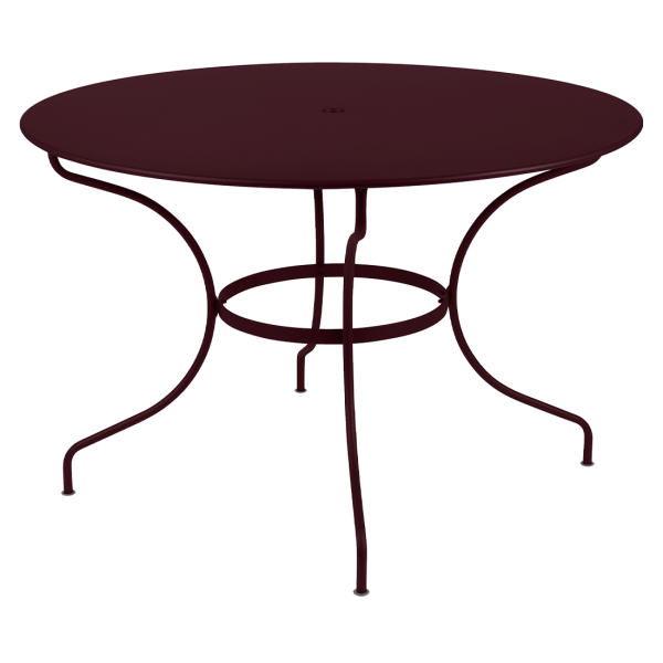 Opera+ Round Outdoor Dining Table 117cm By Fermob in Black Cherry
