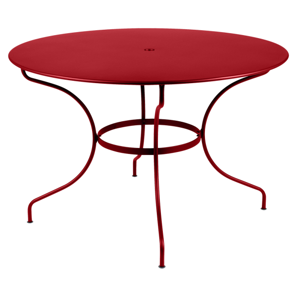 Opera+ Round Outdoor Dining Table 117cm By Fermob in Poppy