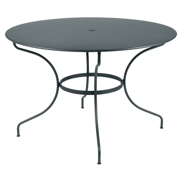 Opera+ Round Outdoor Dining Table 117cm By Fermob in Storm Grey