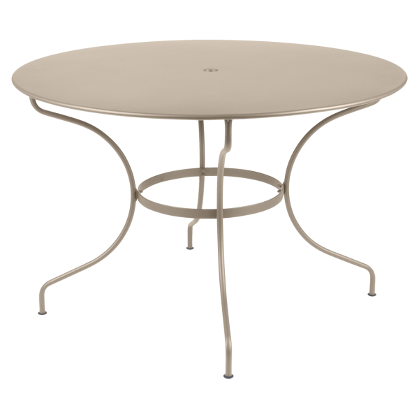 Opera+ Round Outdoor Dining Table 117cm By Fermob in Nutmeg