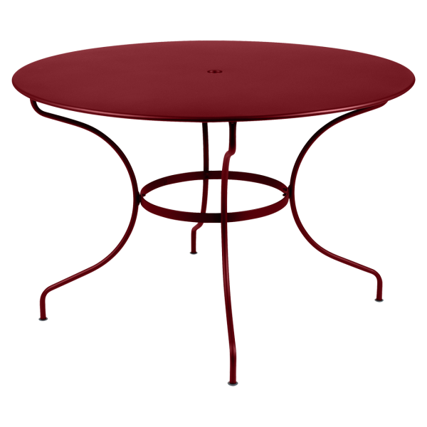 Opera+ Round Outdoor Dining Table 117cm By Fermob in Chilli