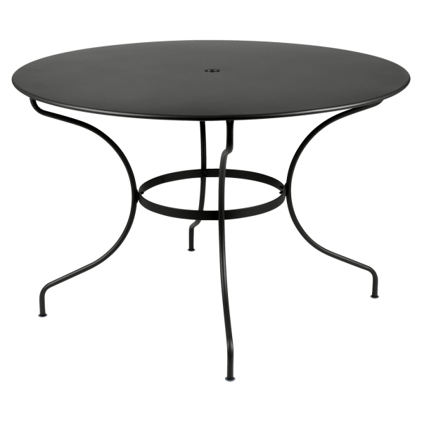 Opera+ Round Outdoor Dining Table 117cm By Fermob in Liquorice