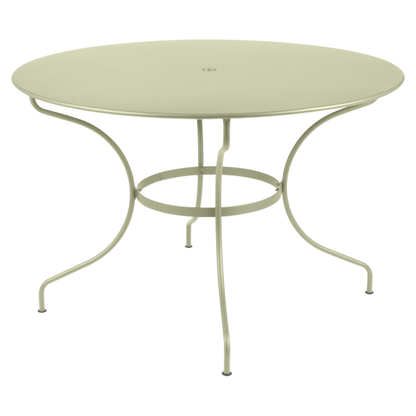 Opera+ Round Outdoor Dining Table 117cm By Fermob in Willow Green