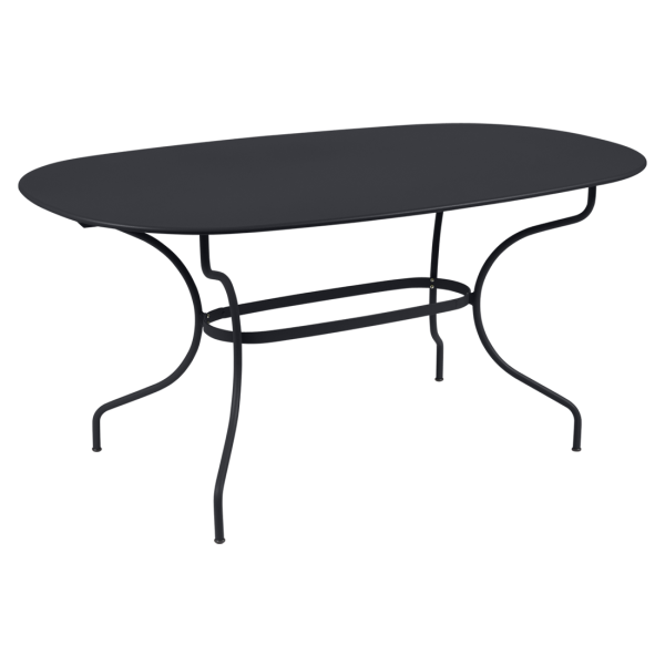 Opera+ Oval Outdoor Dining Table 160cm x 90cm By Fermob in Anthracite