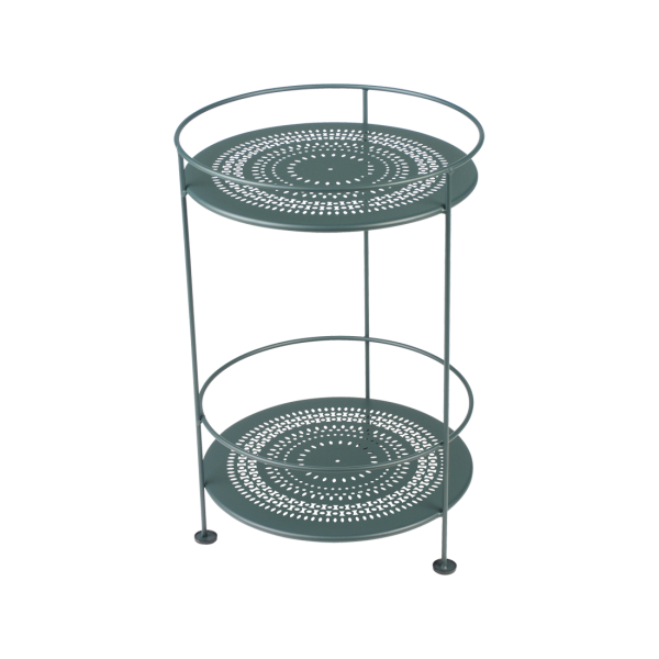 Guinguette Garden Side Table - Perforated Top By Fermob in Cedar Green