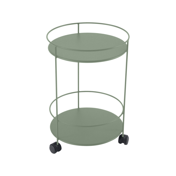 Guinguette Garden Side Table - Solid Top & Wheels By Fermob in Cactus