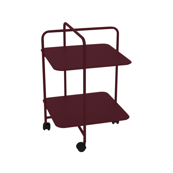 Alfred Outdoor Drinks Trolley By Fermob in Black Cherry