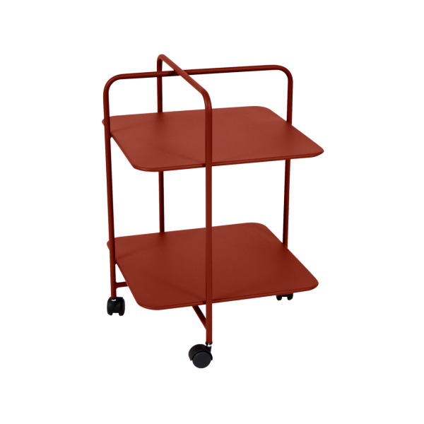 Alfred Outdoor Drinks Trolley By Fermob in Red Ochre
