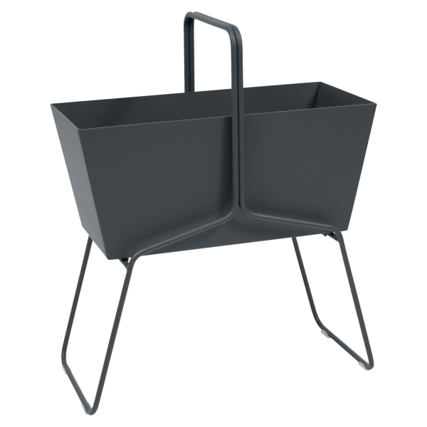 Basket High Metal Planter By Fermob in Anthracite