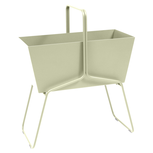 Basket High Metal Planter By Fermob in Willow Green