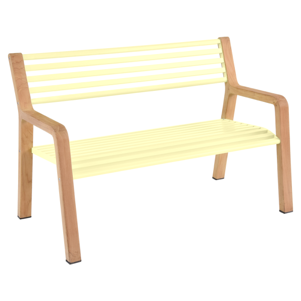 Somerset Garden Bench By Fermob in Frosted Lemon