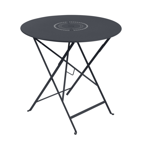 Floreal Folding Garden Table Round 77cm By Fermob in Anthracite