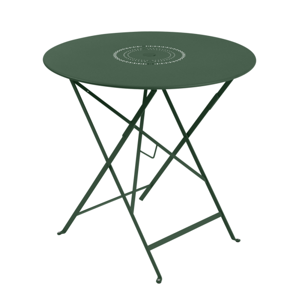 Floreal Folding Garden Table Round 77cm By Fermob in Cedar Green