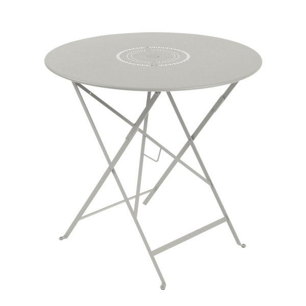 Floreal Folding Garden Table Round 77cm By Fermob in Clay Grey