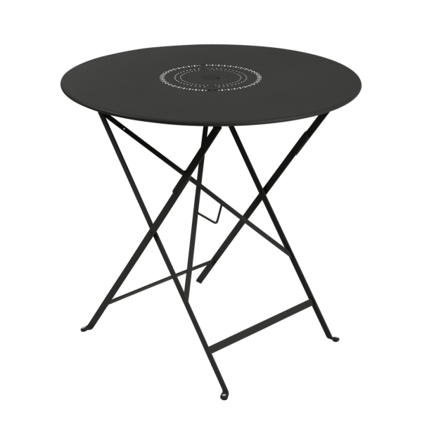 Floreal Folding Garden Table Round 77cm By Fermob in Liquorice