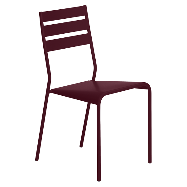 Facto Outdoor Dining Chair By Fermob in Black Cherry