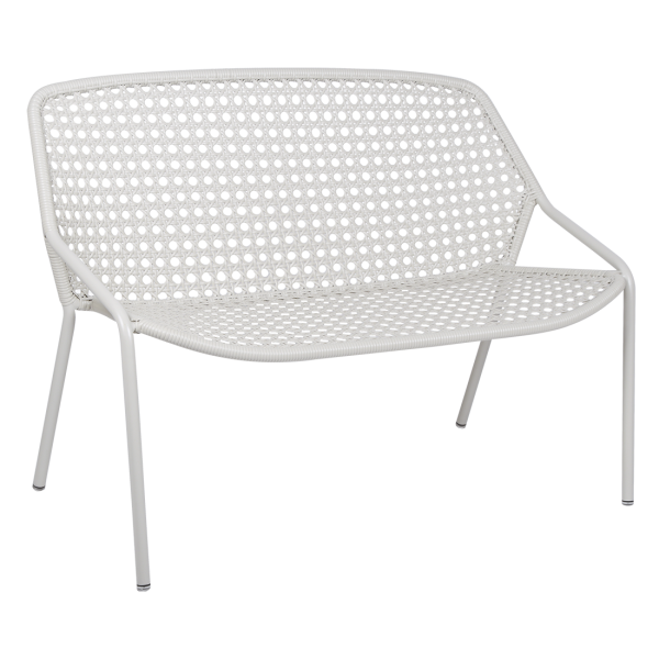 Croisette Outdoor Casual Bench Two Seater By Fermob in Clay Grey