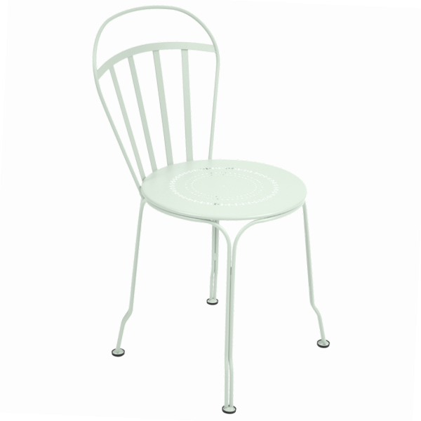 Louvre Outdoor Metal Dining Chair By Fermob in Ice Mint