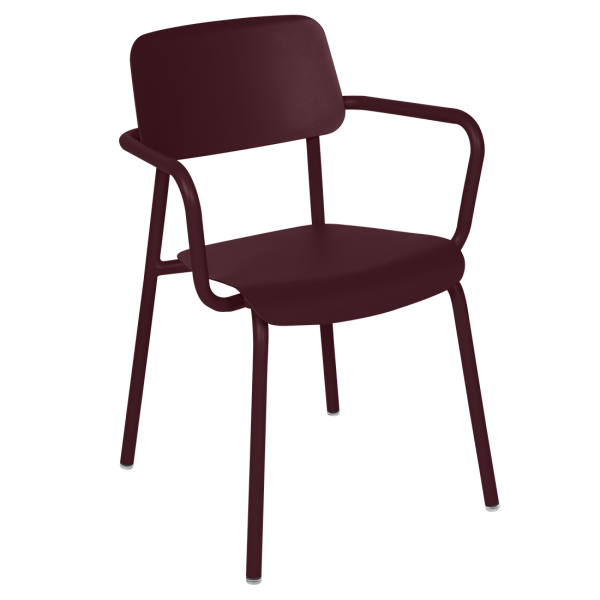Studie Outdoor Dining Armchair By Fermob in Black Cherry