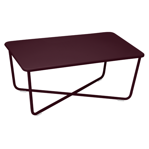 Croisette Outdoor Low Coffee Table By Fermob in Black Cherry