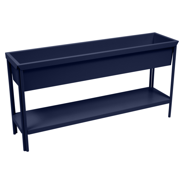 Terrazza Metal Planter Large By Fermob in Deep Blue
