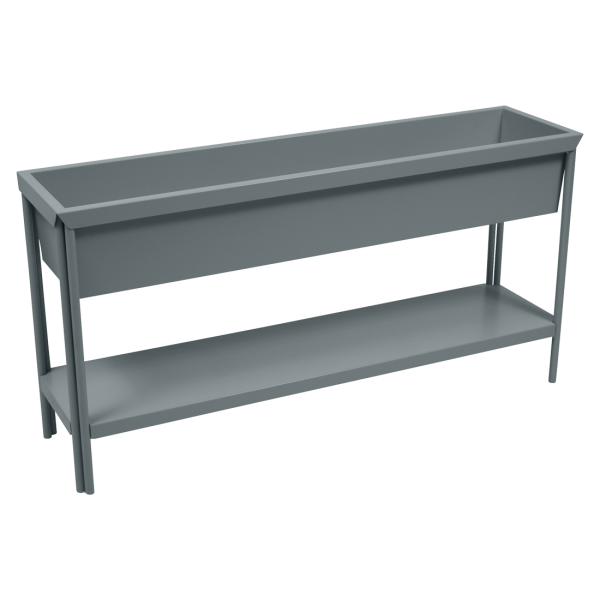 Terrazza Metal Planter Large By Fermob in Storm Grey