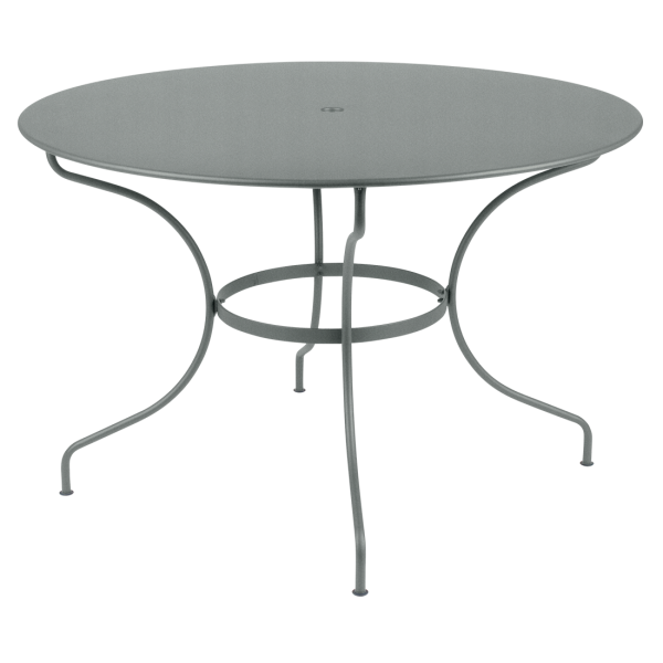 Opera+ Round Outdoor Dining Table 117cm By Fermob in Lapilli Grey