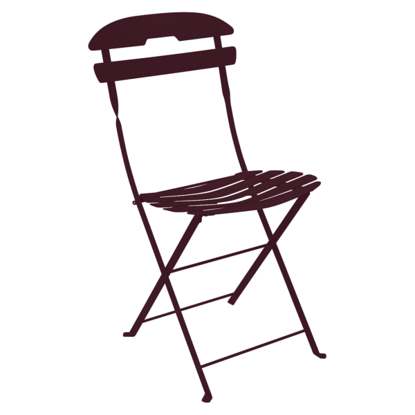 La Mome Outdoor Folding Chair By Fermob in Black Cherry