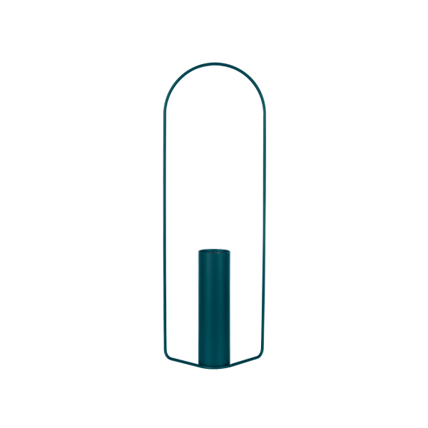 Itac Cylindrical Metal Vase 76cm By Fermob in Acapulco Blue