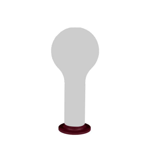 Aplo Outdoor Portable Lamp Magnetic Base By Fermob in Black Cherry