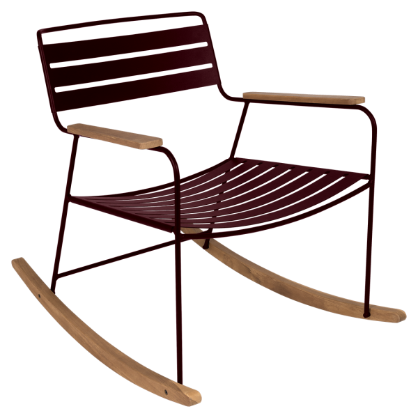 Surprising Outdoor Rocking Chair By Fermob in Black Cherry