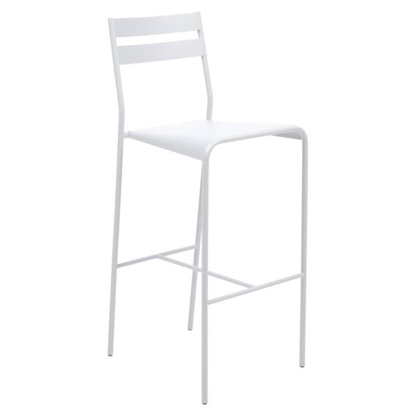 Facto Outdoor Bar Stool By Fermob in Cotton White