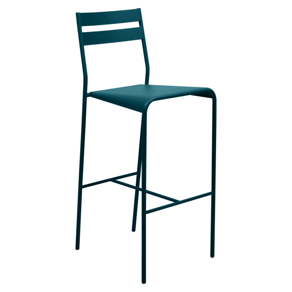 Facto Outdoor Bar Stool By Fermob in Acapulco Blue