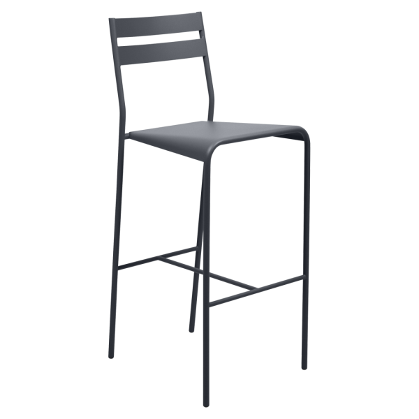 Facto Outdoor Bar Stool By Fermob in Anthracite