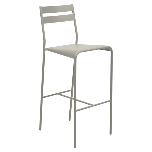 Facto Outdoor Bar Stool By Fermob in Clay Grey