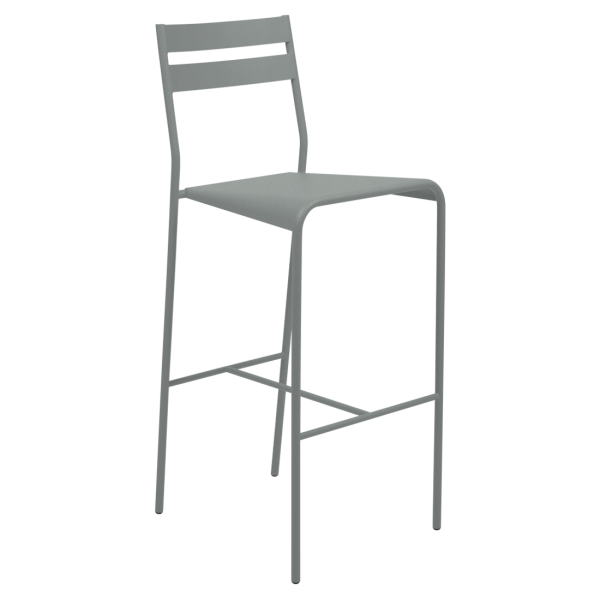 Facto Outdoor Bar Stool By Fermob in Lapilli Grey