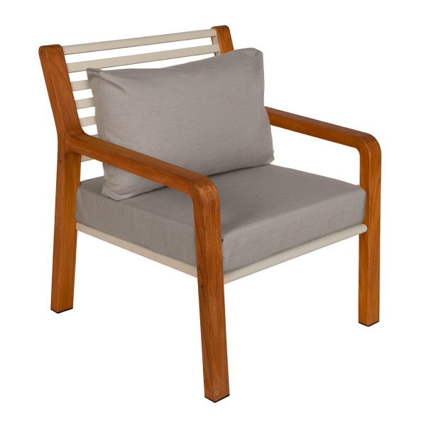 Somerset Outdoor Armchair By Fermob in Clay Grey