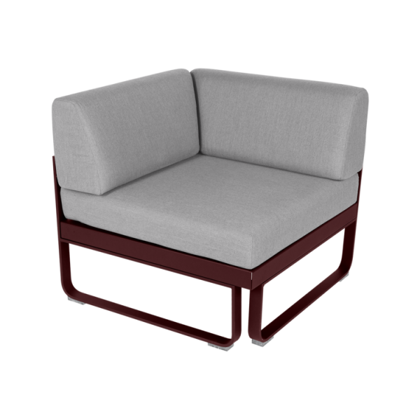 Bellevie Corner Module by Fermob in Black Cherry