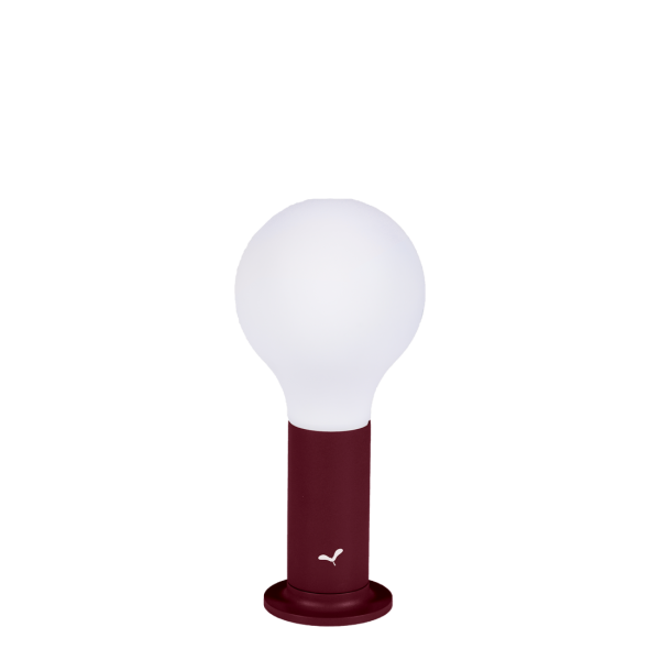 Aplo Outdoor Lamp 24cm + Magnetic Base By Fermob in Black Cherry